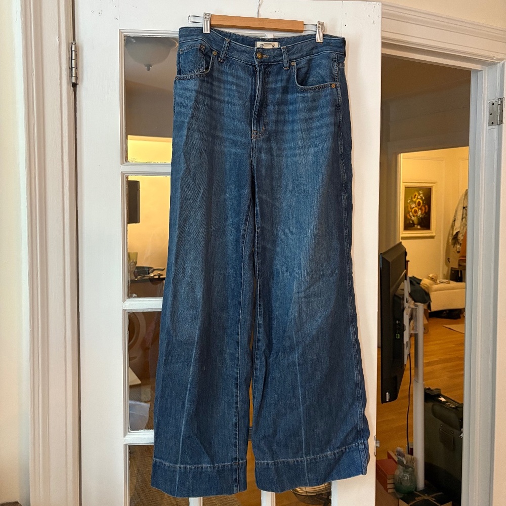Super soft, super wide Madewell jeans